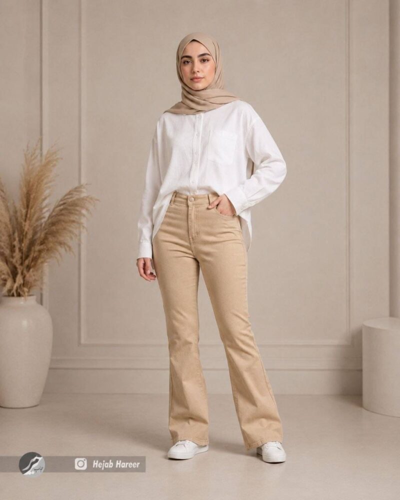 شلوار کتان واید کد 1749۹ - Image 2