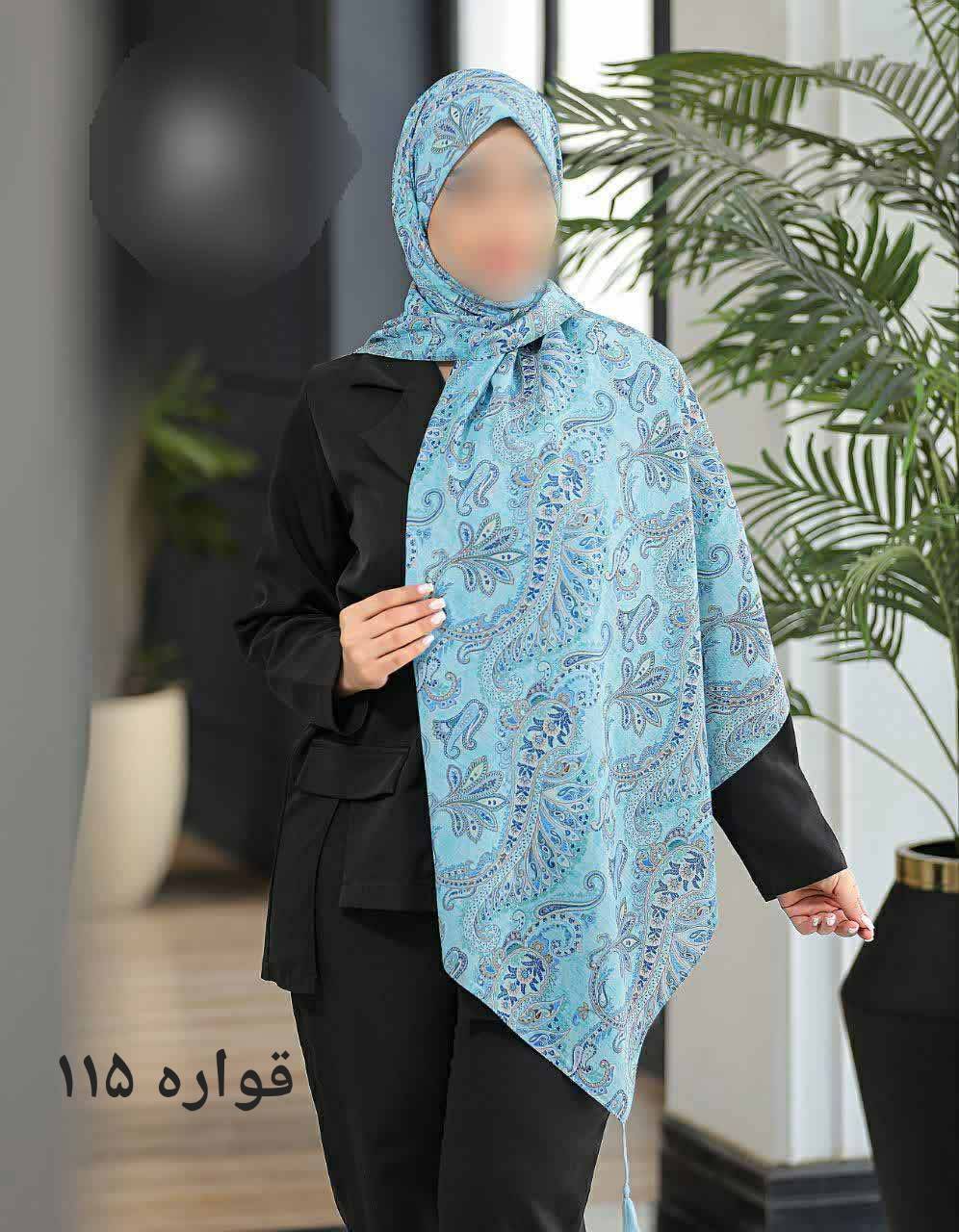 16349 روسری رنگی طرح دار کد 17532 - Image 1