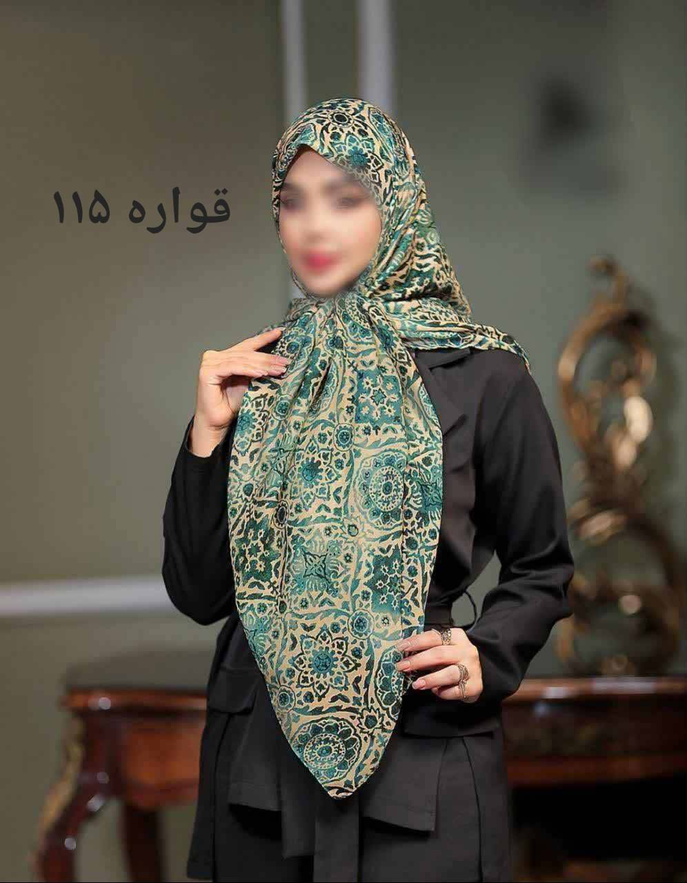 16368 روسری رنگی طرح دار کد 17530 - Image 1